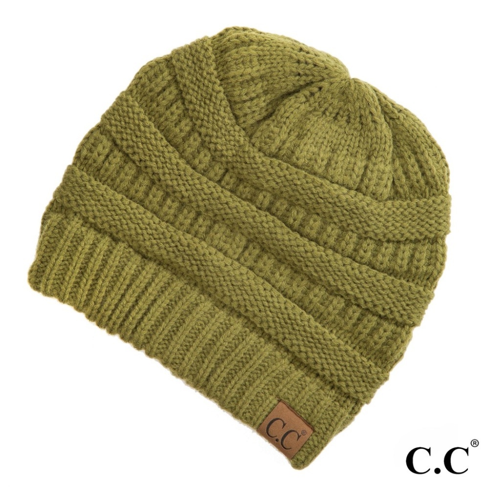 CC Winter Beanie Authentic Hat - Olive
